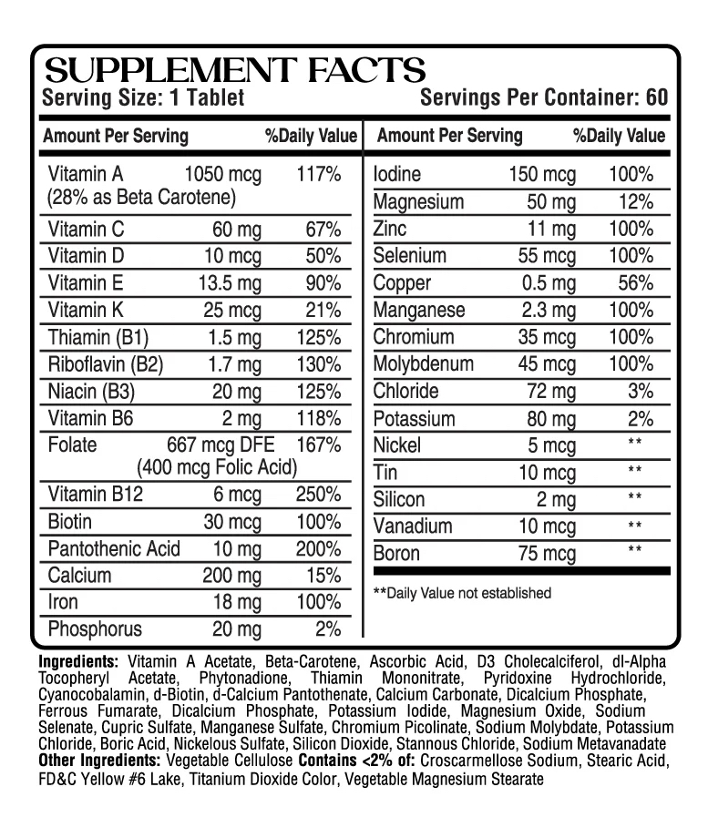 Multivitamin Century (A thru Z) - 100 таб